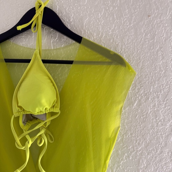 Neon Green One Piece Bathing Suit - Picture 2 of 4